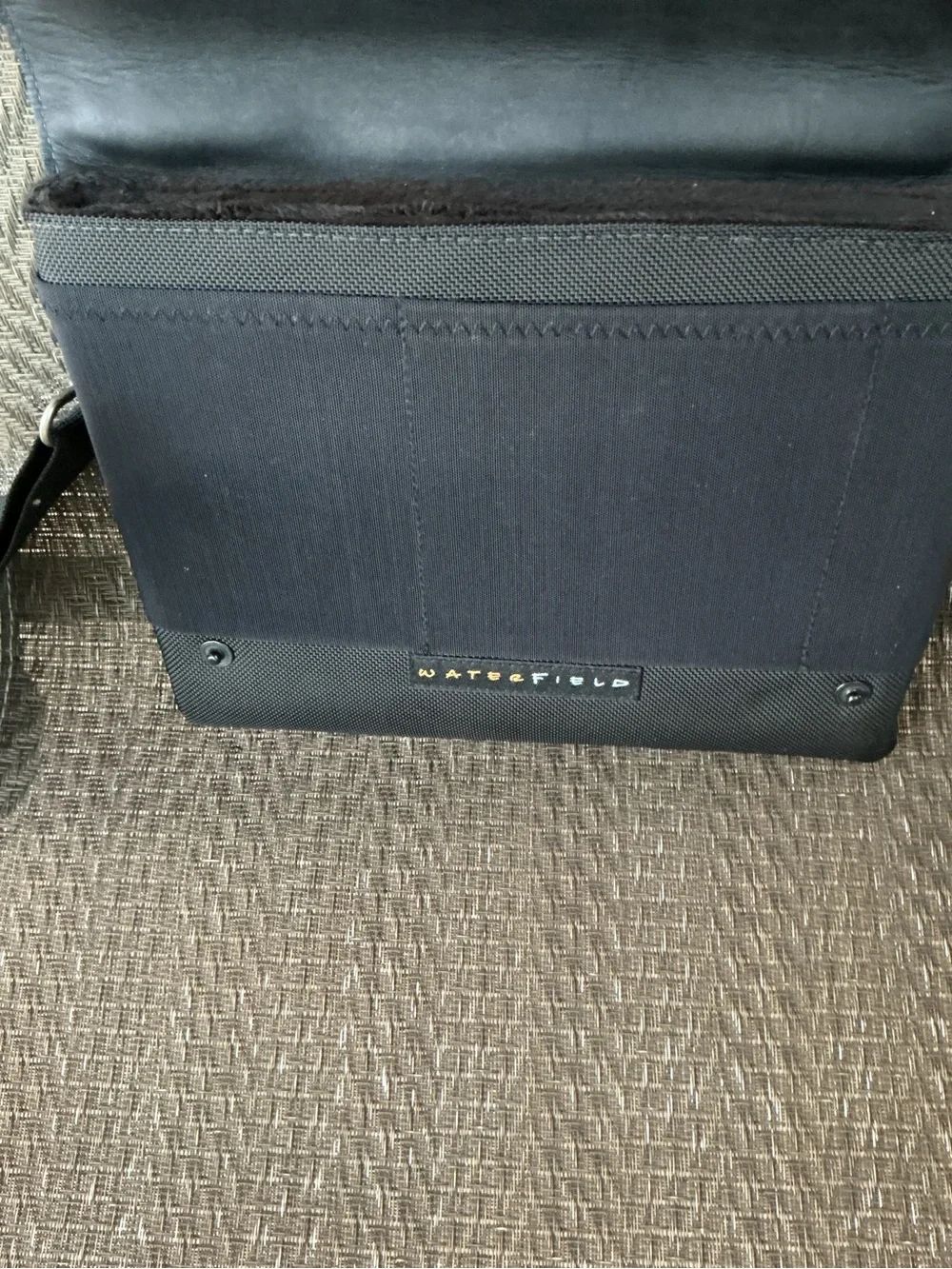 Waterfield Design SF Brown/Black Leather Messenger Bag